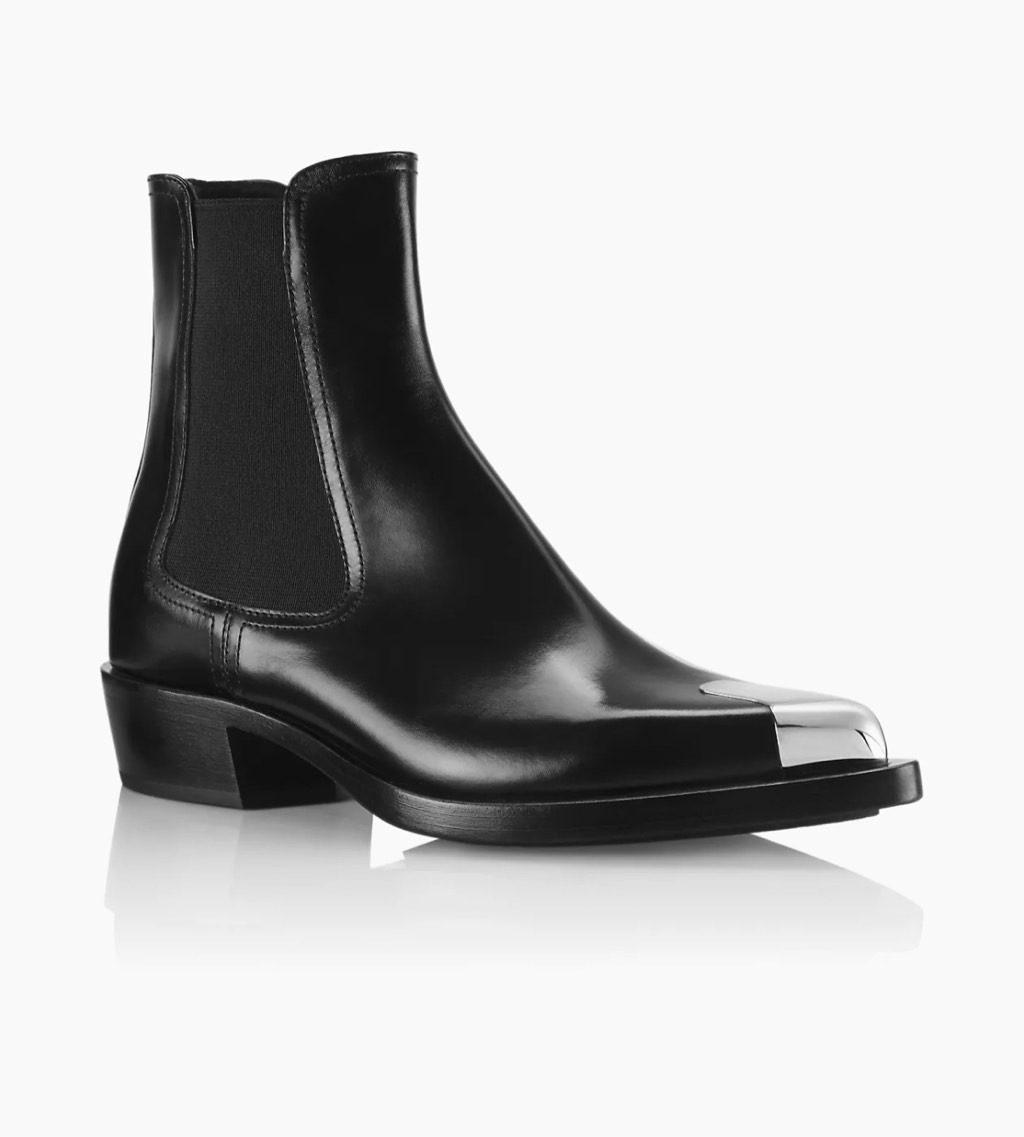 ALEXANDER MCQUEEN Chelsea Pull-on Ankle Boots Pat… - image 1