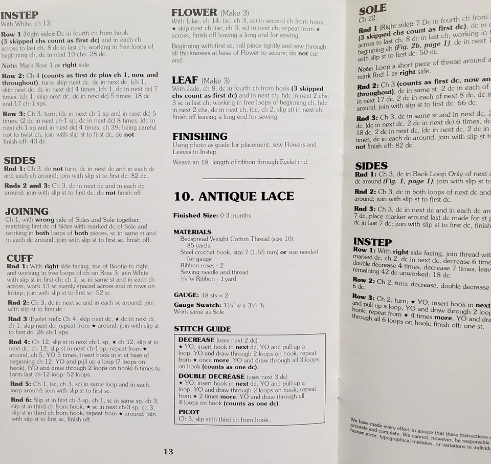 Baby Bootie Collection Crochet Patterns By Leisure Arts - Image 3 of 4