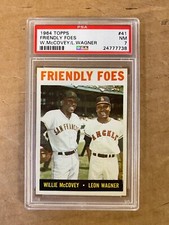 1964 Topps Friendly Foes Willie McCovey/Leon Wagner #41 PSA 7 Free Shipping