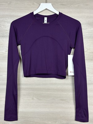 Lululemon Swiftly Tech Cropped Long Sleeve 2.0 Size 6 Dramatic