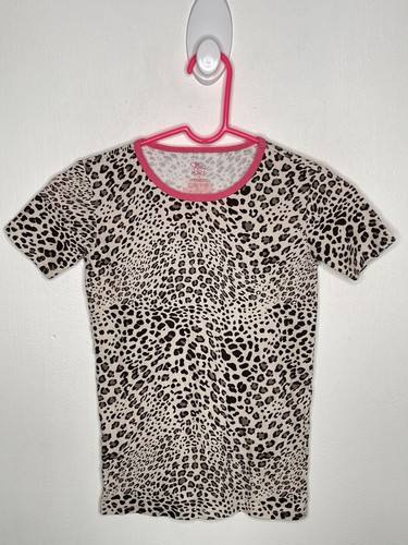 Children’s Place Pajama Top Girls Size 14 Leopard Print Short Sleeve - Picture 2 of 4