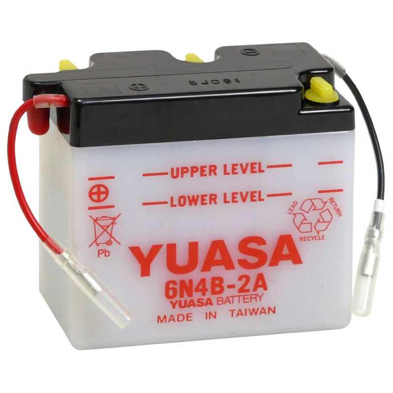 Batterie moto YUASA 6N4B-2A 6V 4.2Ah pour deux-roues vintage