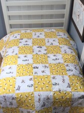 Winnie The Pooh Baby Quilt. Pooh Bear Quilt. 38X51 Crib Size Quilt. Baby Quilt.