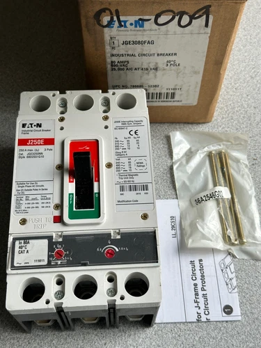 NEW Eaton JGE3080FAG Industrial Molded Case Circuit Breaker, 80A, 3 Pole, 690VAC