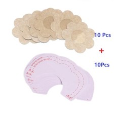 10pcs Nipple Covers Stick +10pcs Invisible Bra Tape Breast Lift Push Up Tape