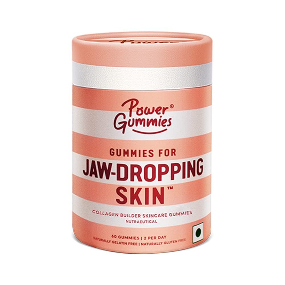 Power Gummies Jaw Dropping Skin with Vitamin C & Collagen 0 Added Sugar 60pc