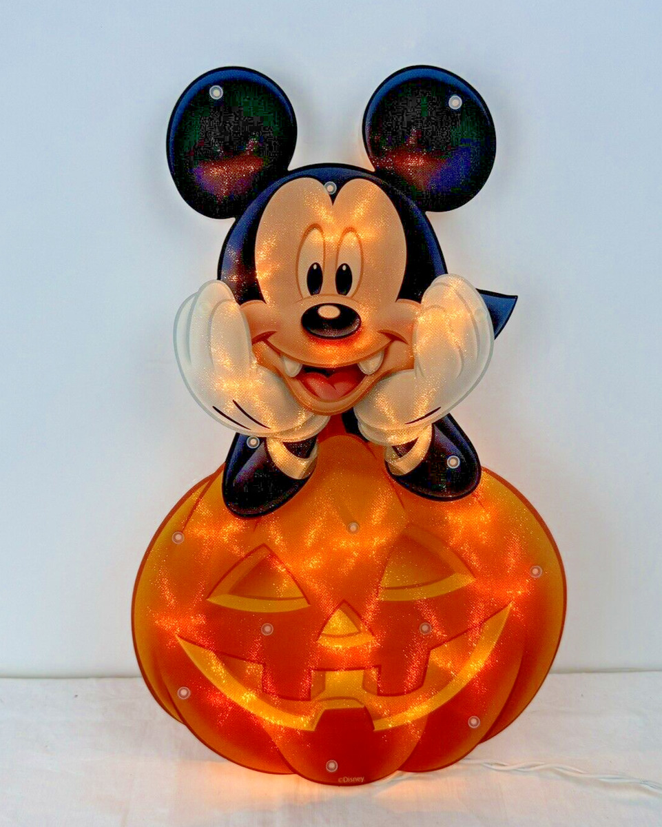 Vampire Mickey ハロウィン飾り Vintage Disney Mickey Vampire Jack O Lantern Halloween