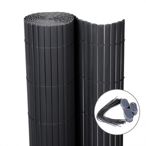 Sichtschutzmatte Pvc Sichtschutzzaun Garten Sichtschutz Windschutz Grau 356 1 Ebay