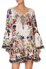 Camilla A Line Frill Dress Fairy Godmother Silk Dress Sz XS S M READ DESCRIPTION