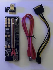 V016Pro GPU Riser Card PCIe 1x to 16x Extension Card LED Temperature Voltage New