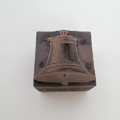VTG Printing Letterpress Printer Type Block Wood Metal Bell School ...
