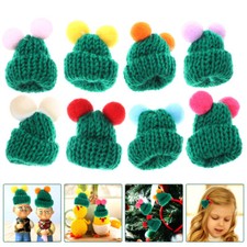 30Pcs Christmas Doll Hat Knit Hap ,Christmas Knit Hat Cute Doll Hat