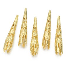 Cone Shape Bead Caps Filigree Fit 8mm Diameter Beads Gold Or Silver 25pcs