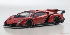 Kyosho Die Cast Lamborghini Veneno Red Pearl / White Stripe 05571RPW