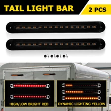 2X LED Sequential Light Bar DRL Flowing Brake Turn Signal Stop Tail Strip Truck