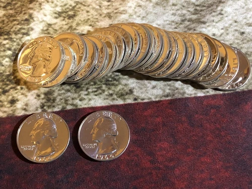 1964 Washington Quarter Proof 90% Silver ( Listing is For 1 Quarter ) BU