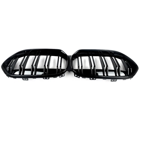 Parachoques delantero de doble listón rejilla para BMW Serie 2 F44 2020-2022 negro brillante - Imagen 6 de 13