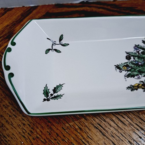 Spode Christmas Tree Cracker Tray 9'' Long - Picture 4 of 8