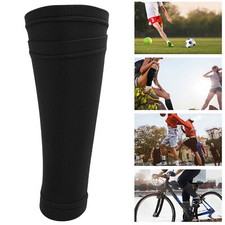 1 Pair Soccer Shin Guard Socks Double Layer Shin Pad Sleeves