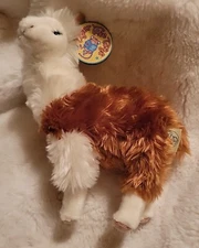 Tiger Tale Toys Plush Lea the Peruvian Llama Stuffed Animal Bendable Legs 11”