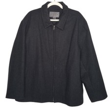 Old Navy Wool Blend Coat Men's Size XXL 2XL Charcoal Gray Zipper Front Pockets