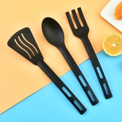 3-teiliges Nylon Küchenutensilien Set - Kochutensilien mit Schlitzwender