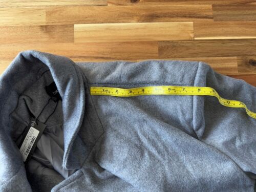 Women’s Grey Oversized Shoulder Pad Double Breast Maxi Wool Coat Size UK 16 New - Picture 5 of 17