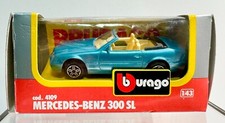 BURAGO 1/43 Mercedes Benz 300 SL, Blue, Made in ITALY. New, Loose In Box
