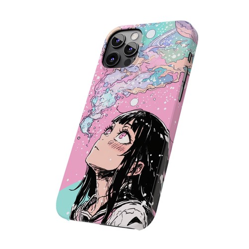Anime Stargazing Phone Case, Slim Space iPhone Cover, Kawaii Manga Cute Girl - Picture 31 of 49