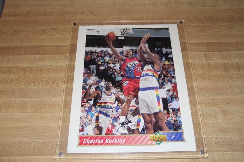 8.5x11" 92-93 UPPER DECK #26 SCREWDOWN CHARLES BARKLEY  PHILADELPHIA 76ERS W BOX