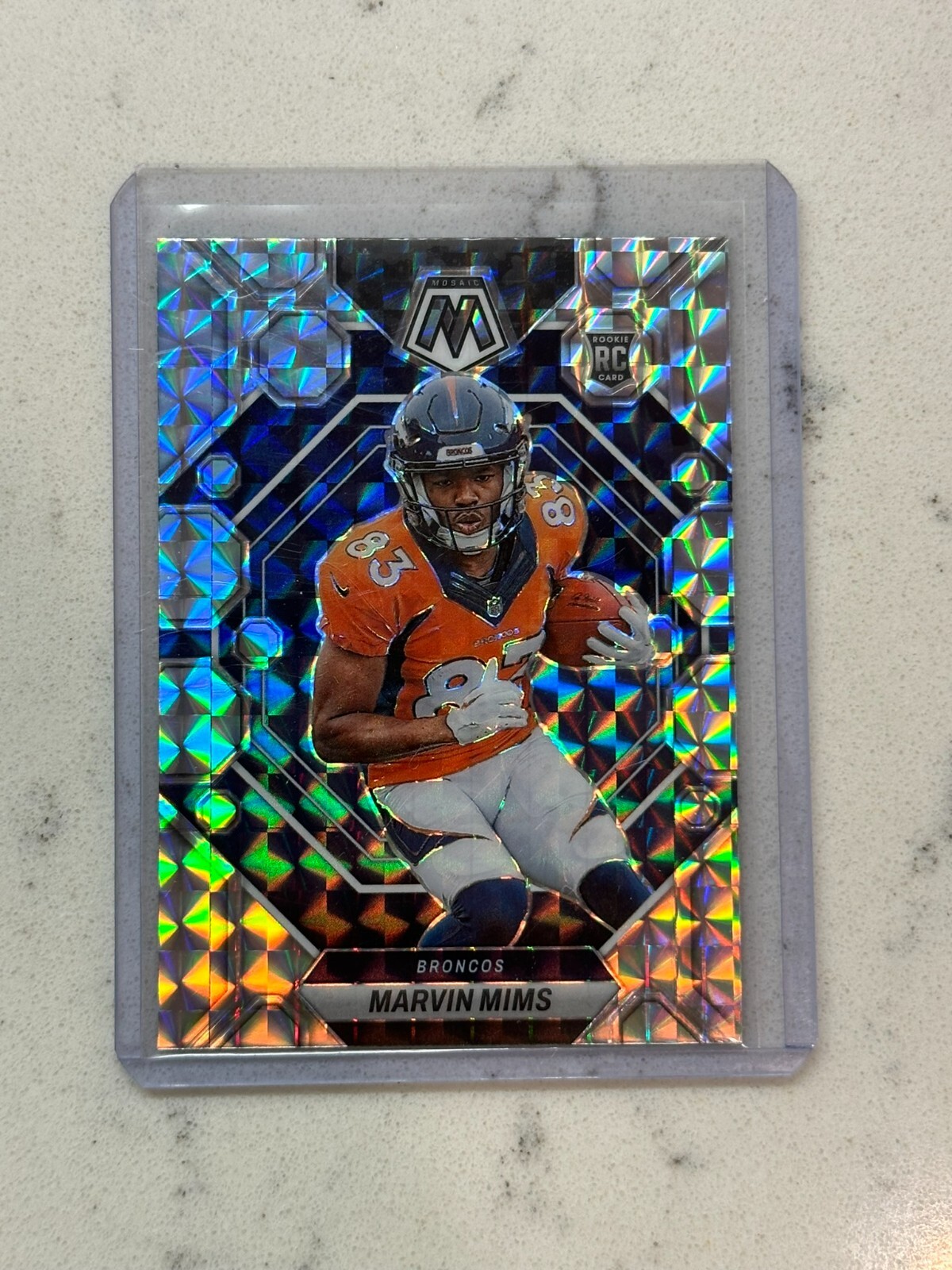 2023 Panini MOSAIC Marvin Mims #346 SILVER MOSAIC ROOKIE RC BRONCOS