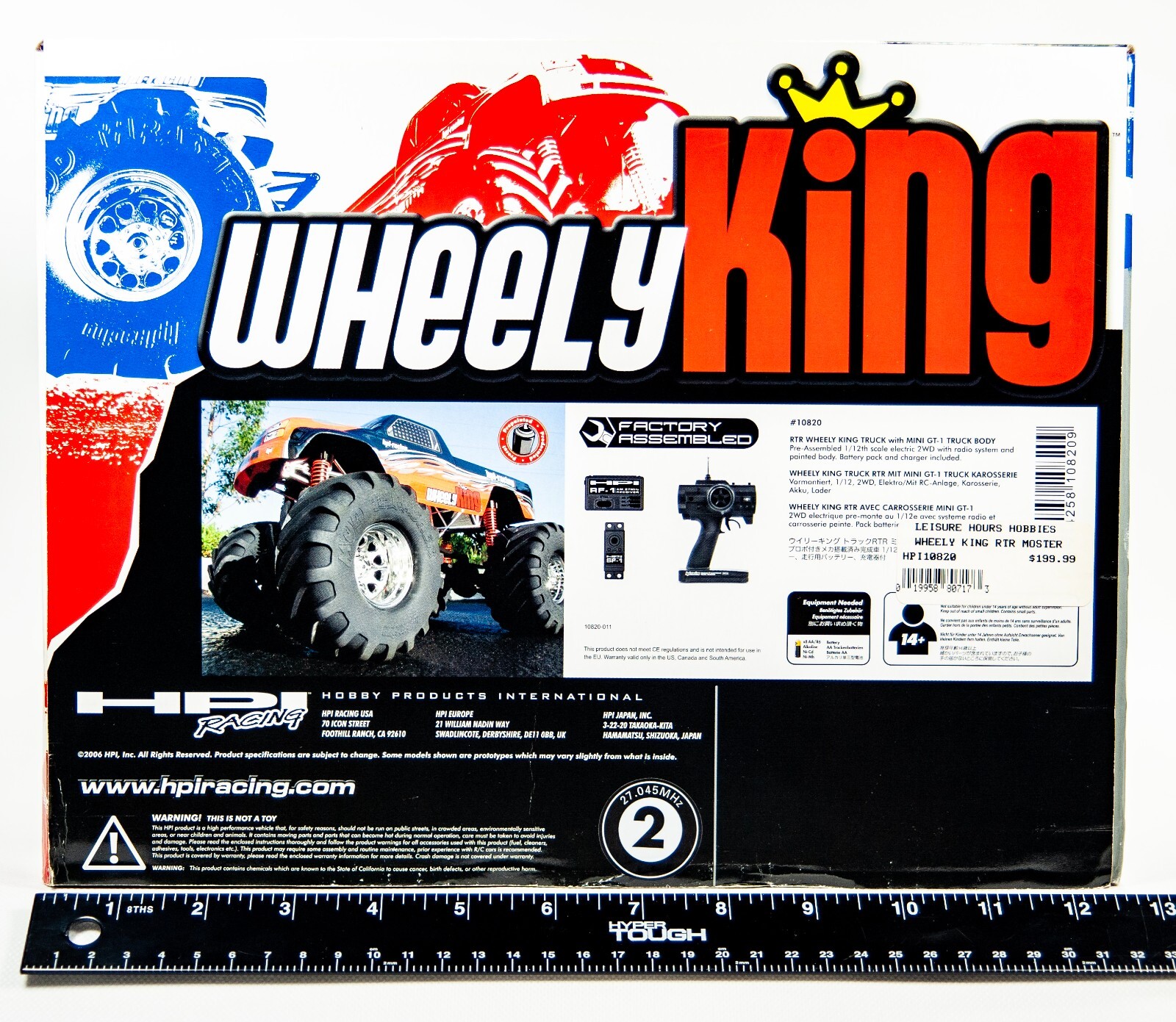 *NEW* HPI Racing Wheely King 1/12 2WD RC Monster Truck RTR 10820 WHEELIES!! eBay