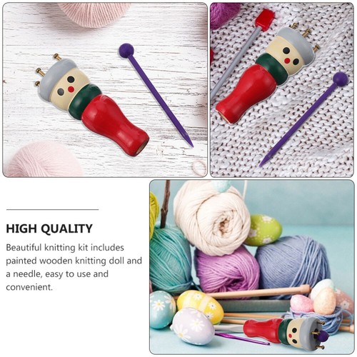 2 Sets Sweater Knit Loom Wooden Doll Beginners Knitting Kit eBay