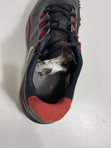 Nike Tiger Woods TW14f Mens Size 8.5 Black Red Soft Cleats Golf Shoes 599416-001 - Picture 11 of 23