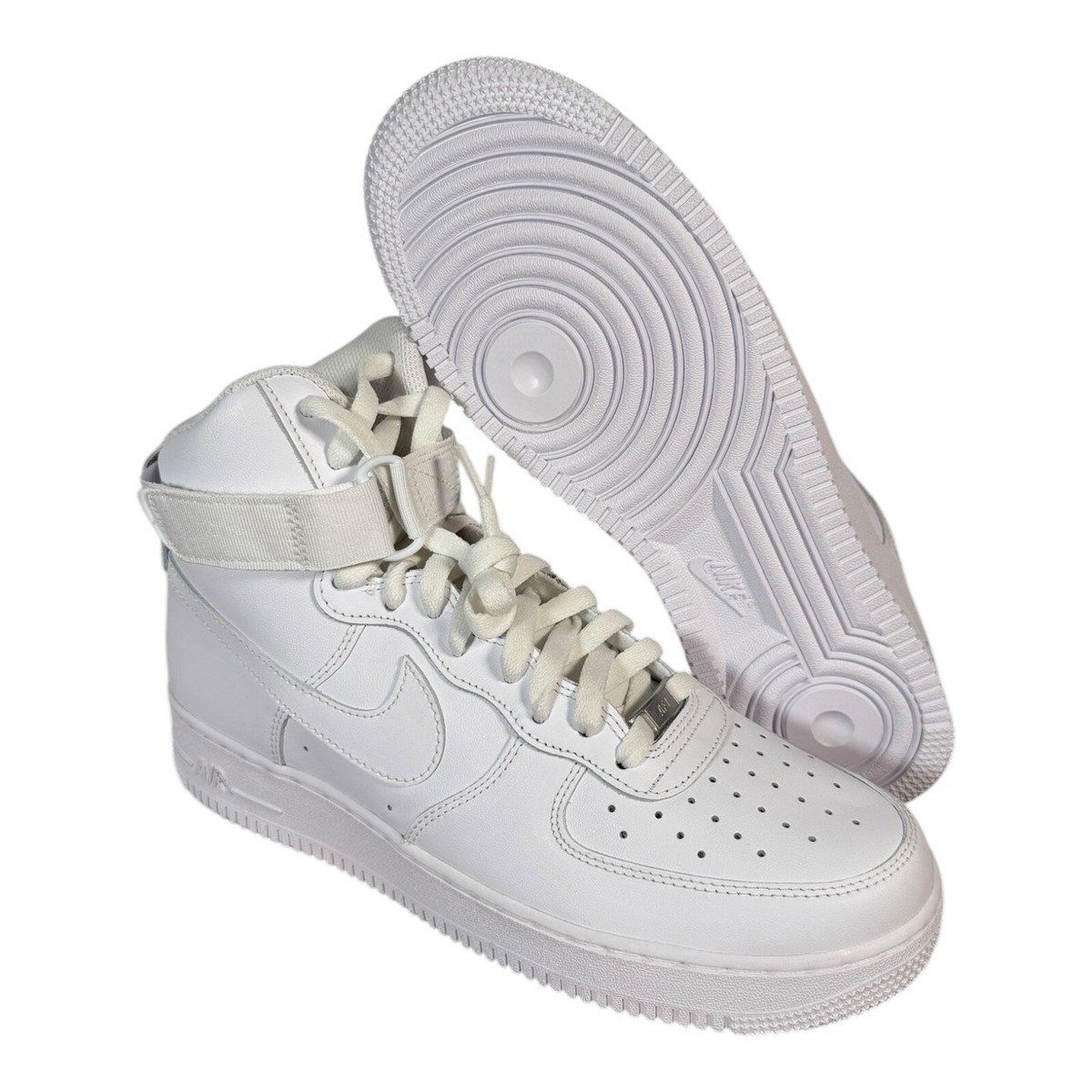 Size 12 - Nike Air Force 1 '07 High Triple White for sale online
