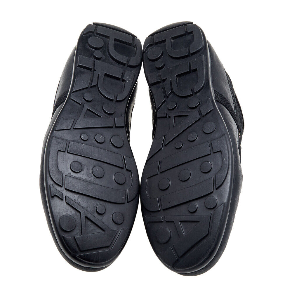 Prada Sport Black Leather And Nylon Low Top Sneakers Size 44 Prada Sport Black Leather And Nylon Low Top Sneakers Size 44