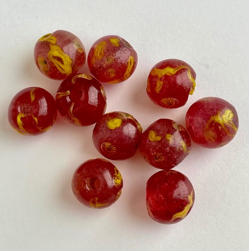 RARE Vintage Antique Chinese Boshan Millefiori Peking Glass African Trade Beads - Picture 4 of 4