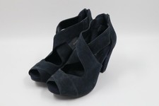 renske fabric peep toe heels