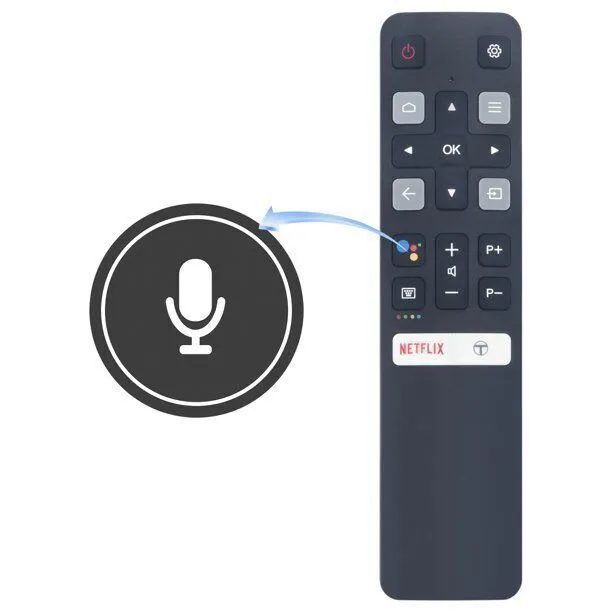 Remote For TCL Android TV Google Assistant Voice 32S5200 42S6500