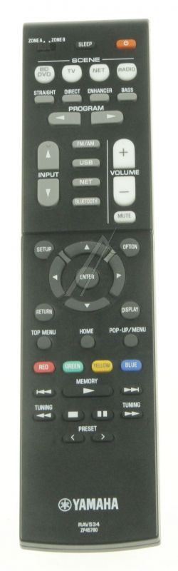 Genuine Yamaha RAV534 AV Receiver Remote Control