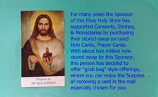 TWO* JESUS HOLY CARDS chosen for you from Nuns' Priests' unused new to old cards