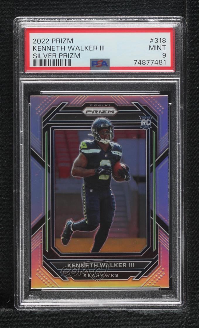2022 Panini Prizm Rookies Silver Kenneth Walker III #318 PSA 9 MINT Rookie RC