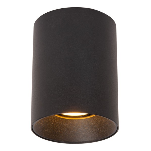Deckenlampe Schlafzimmer Aluminium Schwarz Rund Ø8 Cm GU10 Deckenleuchte Flur-image