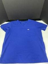 Figs Chisec Three Pocket Scrub Shirt Mens Size XL faded Tag V Neck Navy 3000