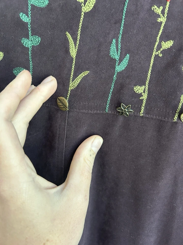 Maxi Vestido Floral Gamuza Imitación Vintage Amanda Smith M Cottagecore Grunge Foto 4 de 4