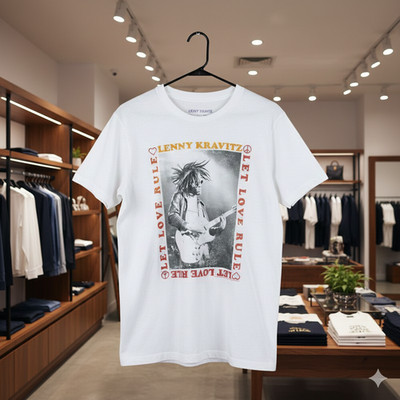 Lenny Kravitz Let Love Rule T-Shirt White Rock Music Vintage Unisex Tee - T831