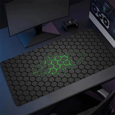 Large Hexagon Desk Mousepad 60x30cm Rubber Office  Gaming Mat