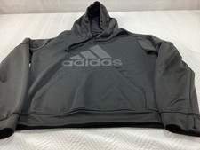 Adidas Hoodie Mens L Black Climawarm Sweatshirt Sweater Pullover Pocket