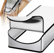 Attic Door Insulation Cover 25x54x11 Zipper Aluminum Foil Heat Cold