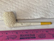 VINTAGE BEN NEVIS RUSTICATED CLAY TOBACCO PIPE JOHN POLLOCK MANCHESTER UNSMOKED